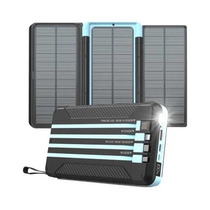Powerology-16000mAh-Solar-Multi-Cable-Power-Bank---Black