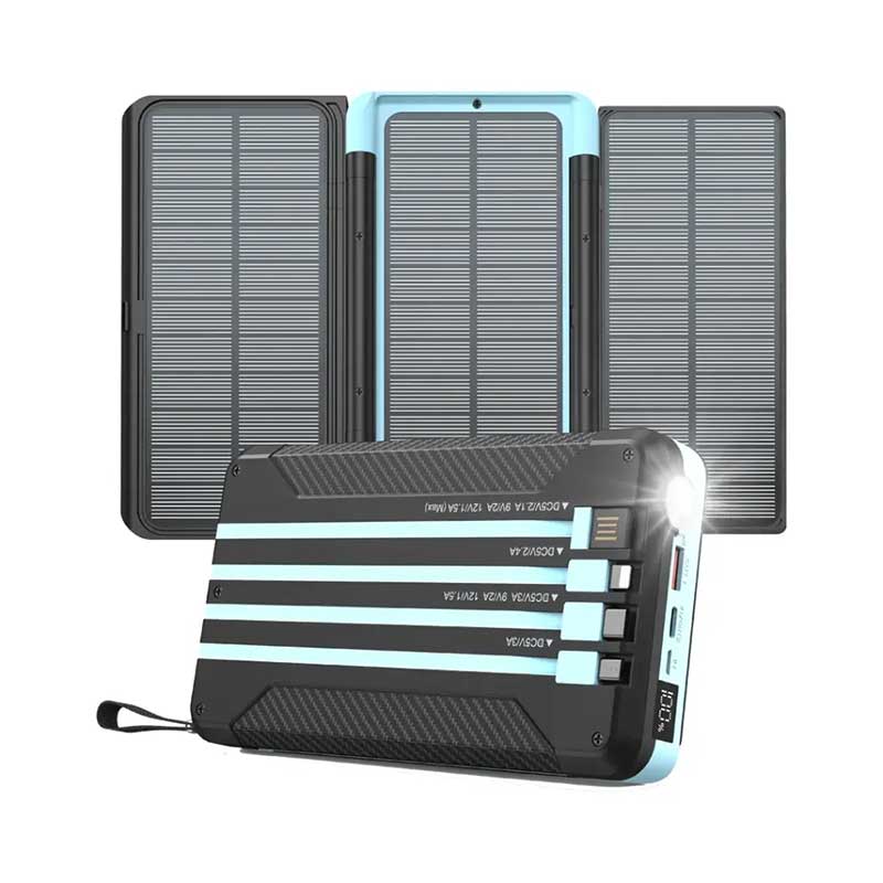 Powerology-16000mAh-Solar-Multi-Cable-Power-Bank---Black